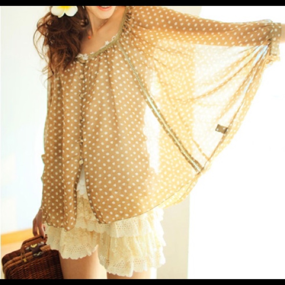Chiffon Blouse - In Hazelnut color